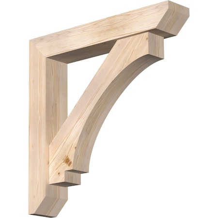 Ekena Millwork Imperial Slat Smooth Bracket w/ Offset Brace, Douglas Fir, 7 1/2"W x 42"D x 42"H BKT0806X42X42IMP06SDF